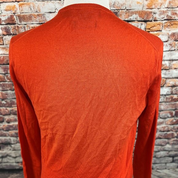 Polo Ralph Lauren Custom Fit Orange Merino Sweater - Picture 3 of 4